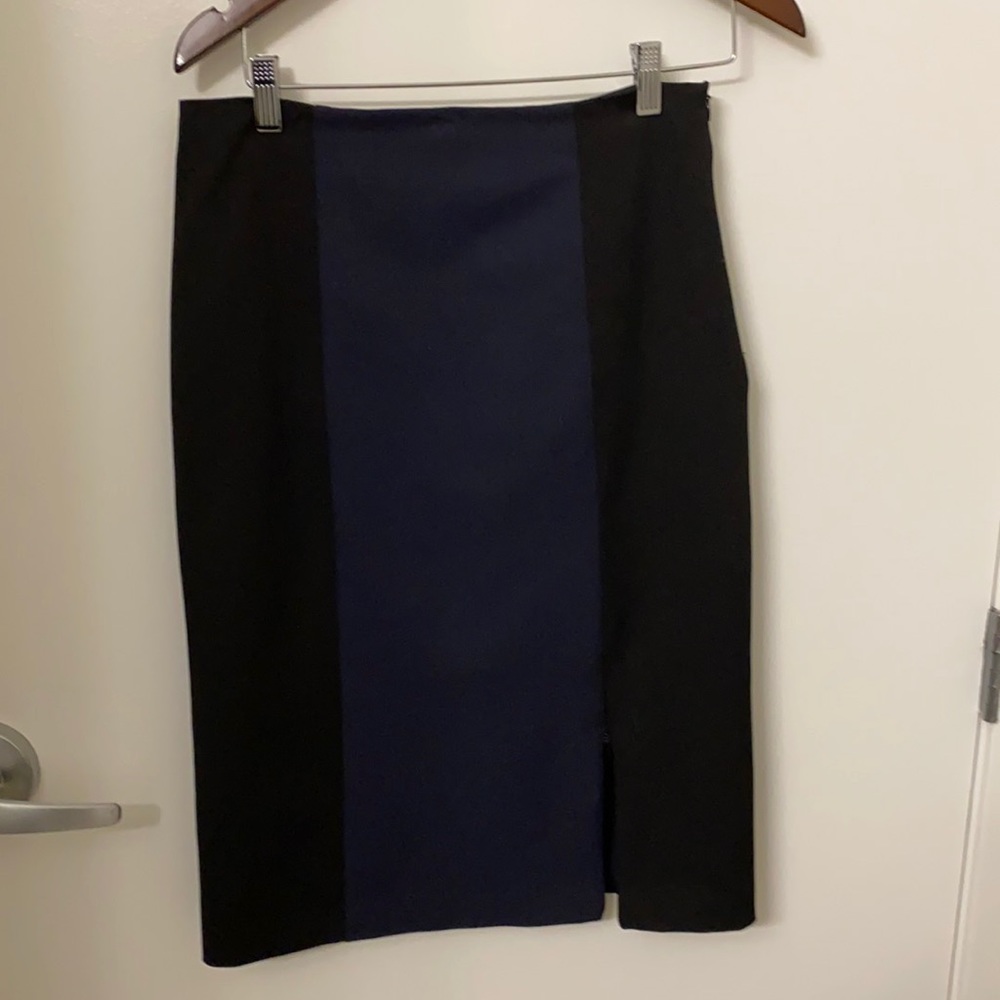 Black blue pencil skirt